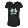 Beach Please Maternity Scoop Neck T-shirt