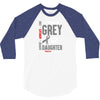 I Wear Grey For My Daughter (Brain Cancer Awareness) 3/4 Sleeve Shirt
