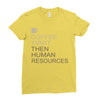coffee then human resources Ladies Fitted T-Shirt