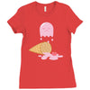 ice cream ghost Ladies Fitted T-Shirt