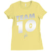 team 10  silver Ladies Fitted T-Shirt