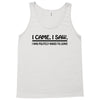 i came i saw i was politely asked to leave t shirt large funny sarcasm Tank Top