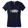 darwin'   fish Women's V-Neck T-Shirt
