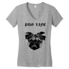 pug life Women's V-Neck T-Shirt