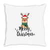 merry cristmas reindeer Throw Pillow
