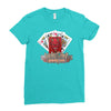 lucky devil gambling cards Ladies Fitted T-Shirt