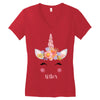 birthday unicorn family series sister Women's V-Neck T-Shirt