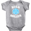 high roller 20 sided die Baby Onesie