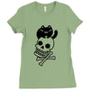 cat and crossbones Ladies Fitted T-Shirt