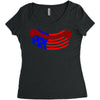 us hot dog Women's Triblend Scoop T-shirt