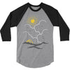 on the top (mountain) 3/4 Sleeve Shirt