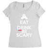 eat drink and be scary Women's Triblend Scoop T-shirt