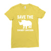 chubby unicorn Ladies Fitted T-Shirt