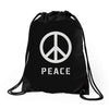 peace sign Drawstring Bags