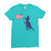 Patriotic T-Rex Ladies Fitted T-Shirt