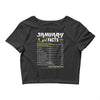 January Girl Facts Aquarius Crop Top