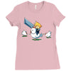 mighty hero atop a chicken Ladies Fitted T-Shirt
