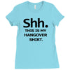 shh my hangover t shirt funny beer college drunk Ladies Fitted T-Shirt