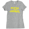 pizza animal funny diet gym gift new Ladies Fitted T-Shirt