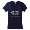 Vintage 1957 Aged to Perfection Women's V-Neck T-Shirt
