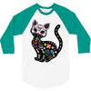 loco coco skul cat 3/4 Sleeve Shirt