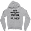 never underestimate an old man who was born in october Zipper Hoodie