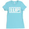 1 up funny video game Ladies Fitted T-Shirt
