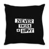 never trust a hippy Throw Pillow