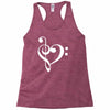 music heart rock baseball Racerback Tank