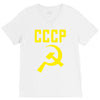 cccp hammer &amp; sickle  soviet union communist communism russia red star V-Neck Tee