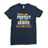 to protect and serve the rich Ladies Fitted T-Shirt