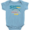 sharks will kill you Baby Onesie