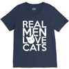 real men love cats (4) V-Neck Tee