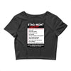 funny stag night checklist, ideal gift, christmas present Crop Top