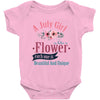 A July Girl Like A Flowers Baby Bodysuit