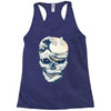 the great wave off skull Racerback Tank