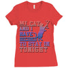 my cat and i stay in tonight Ladies Fitted T-Shirt