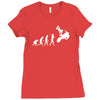 moto cross free style evolution cool Ladies Fitted T-Shirt