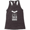 i vant to suck your boob Racerback Tank