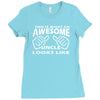this is what an awesome uncle looks like   mens funny father's day Ladies Fitted T-Shirt