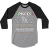 pisces christmas ugly sweater 3/4 Sleeve Shirt