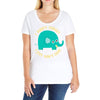 an elephant never cares Ladies Curvy T-Shirt
