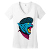 cat punk Women's V-Neck T-Shirt