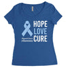 hope love cure stomach cancer awareness Women's Triblend Scoop T-shirt