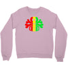rasta skull and crossbones reggae dub club rave Crewneck Sweatshirt
