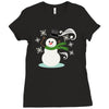 windy snowman Ladies Fitted T-Shirt