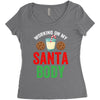 working on my santa body Women's Triblend Scoop T-shirt