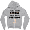 Once a Cancer Patient Now a Cancer Survivor Zipper Hoodie