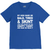 my kids made me bald tired funny V-Neck Tee