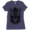 samurai skull Ladies Fitted T-Shirt